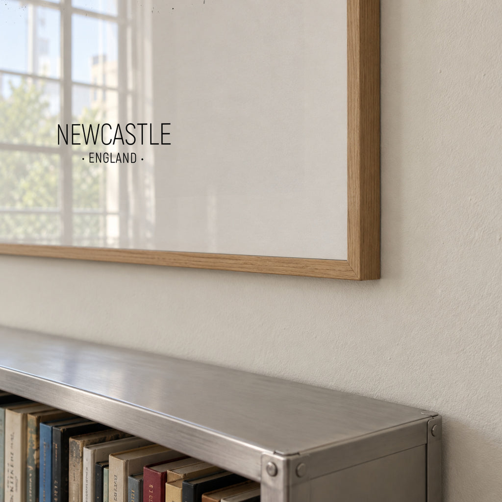 Newcastle Skyline en blanco y negro - Framed poster detail