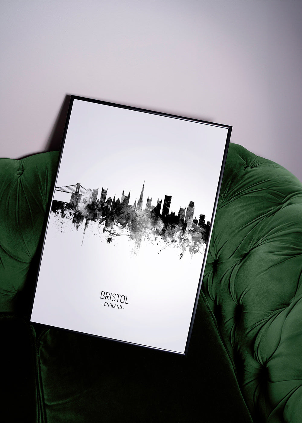 Bristol skyline black and white