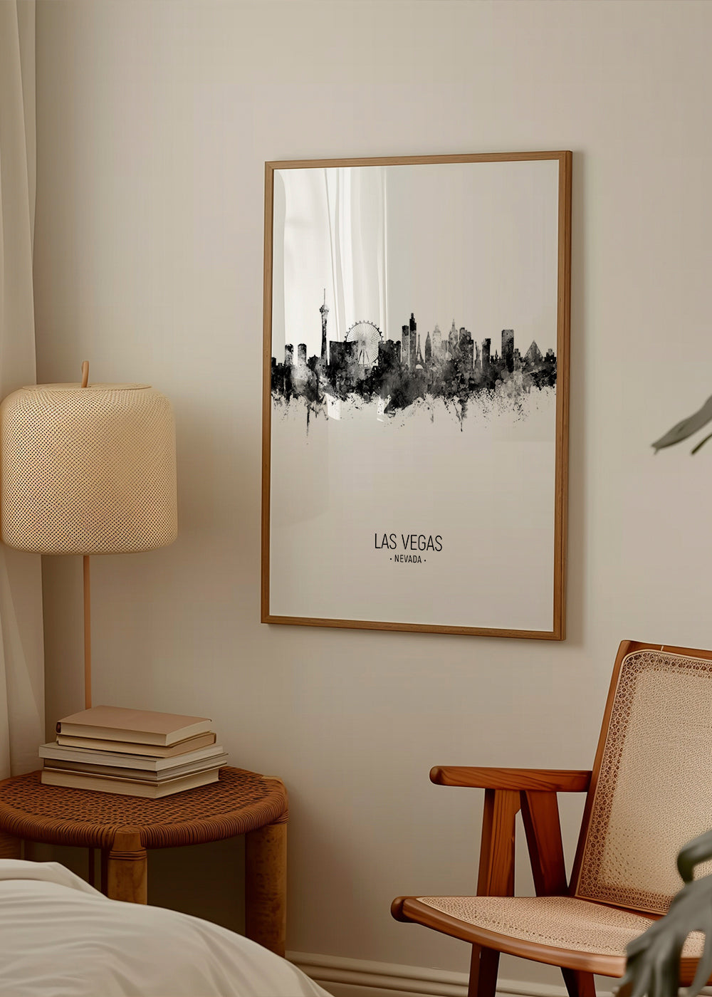 Las Vegas skyline black and white