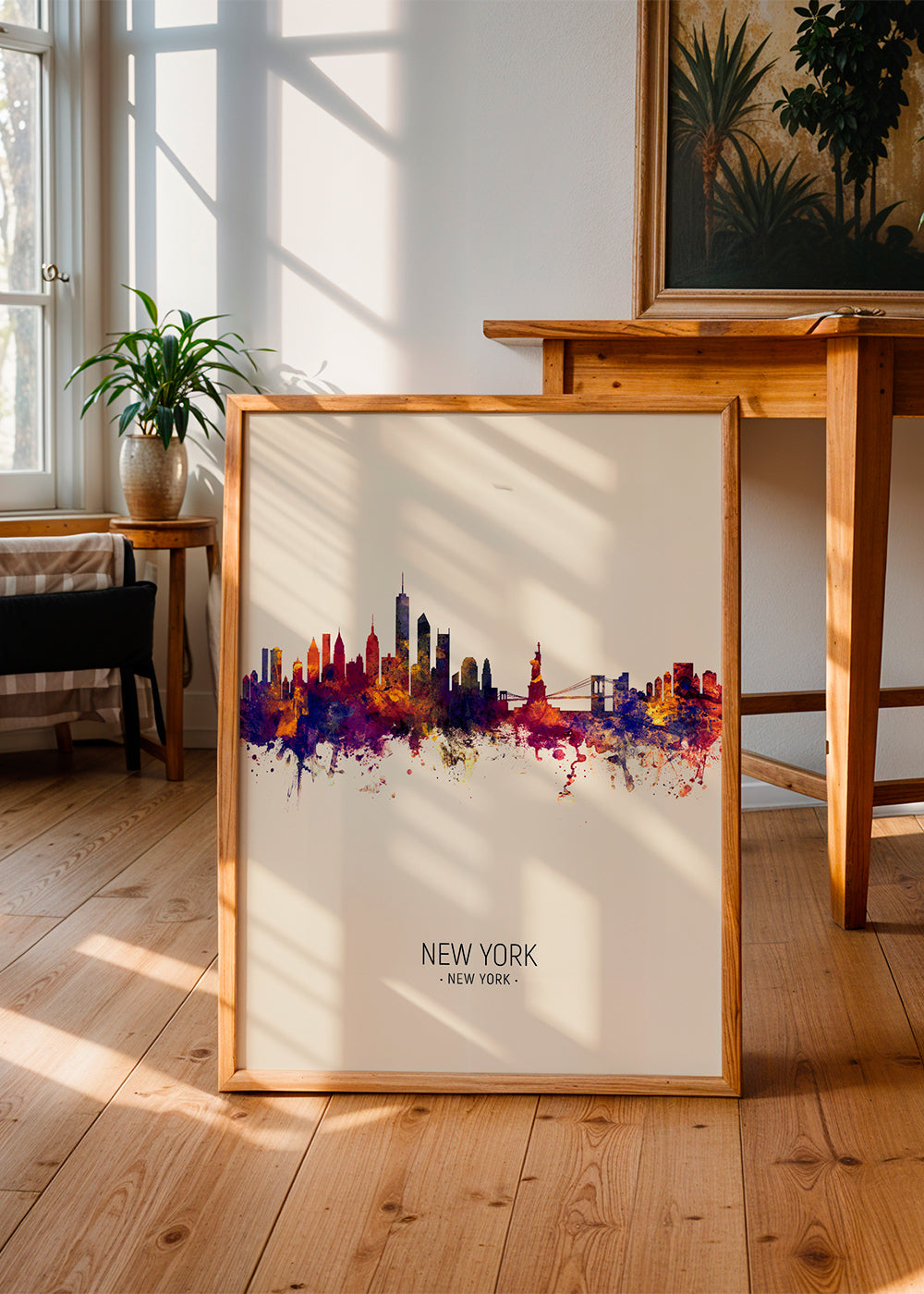 New York skyline beige