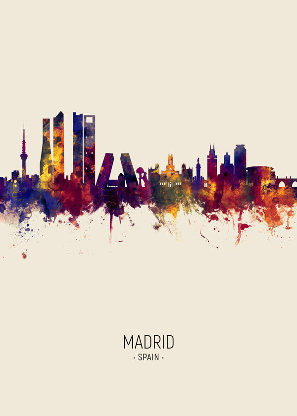 Madrid skyline beige