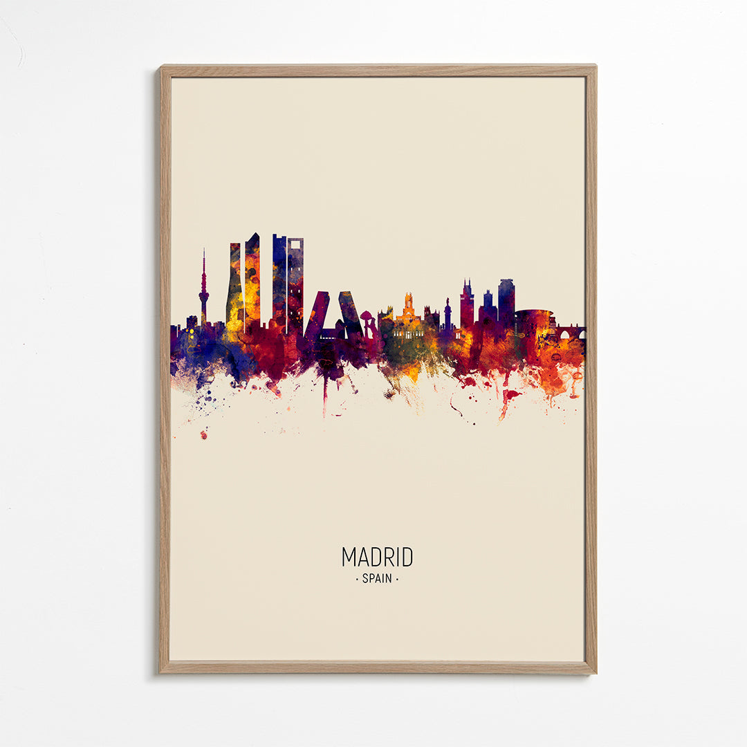 Madrid skyline beige