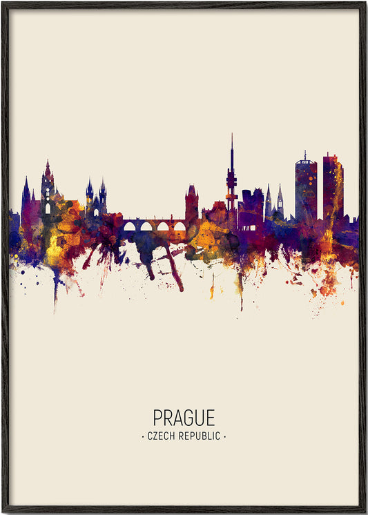 Prague skyline beige