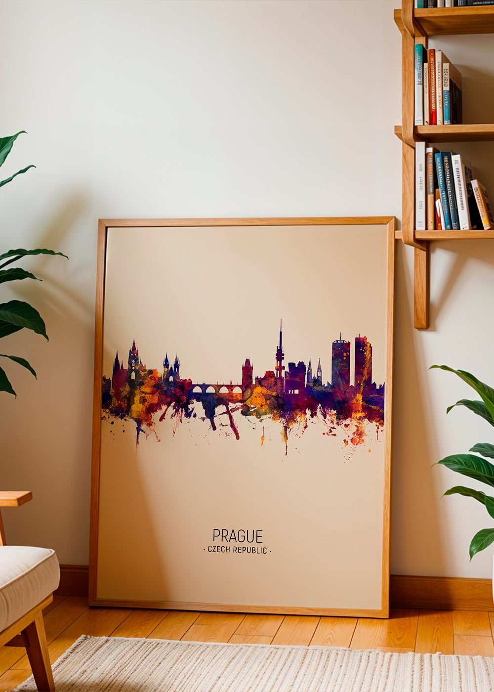 Prague skyline beige