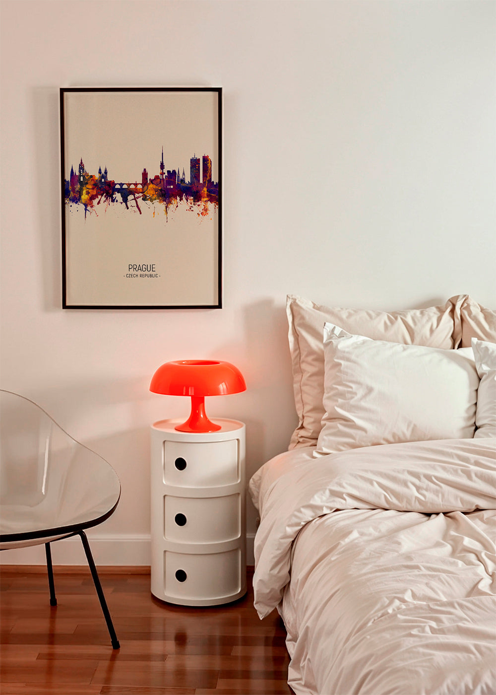 Prague skyline beige