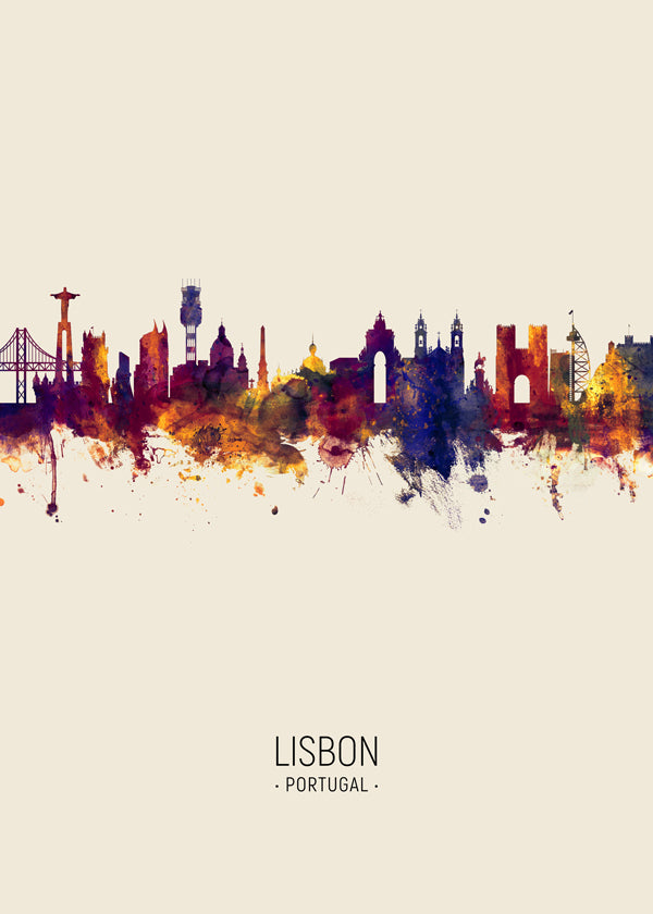 Lisbon skyline beige