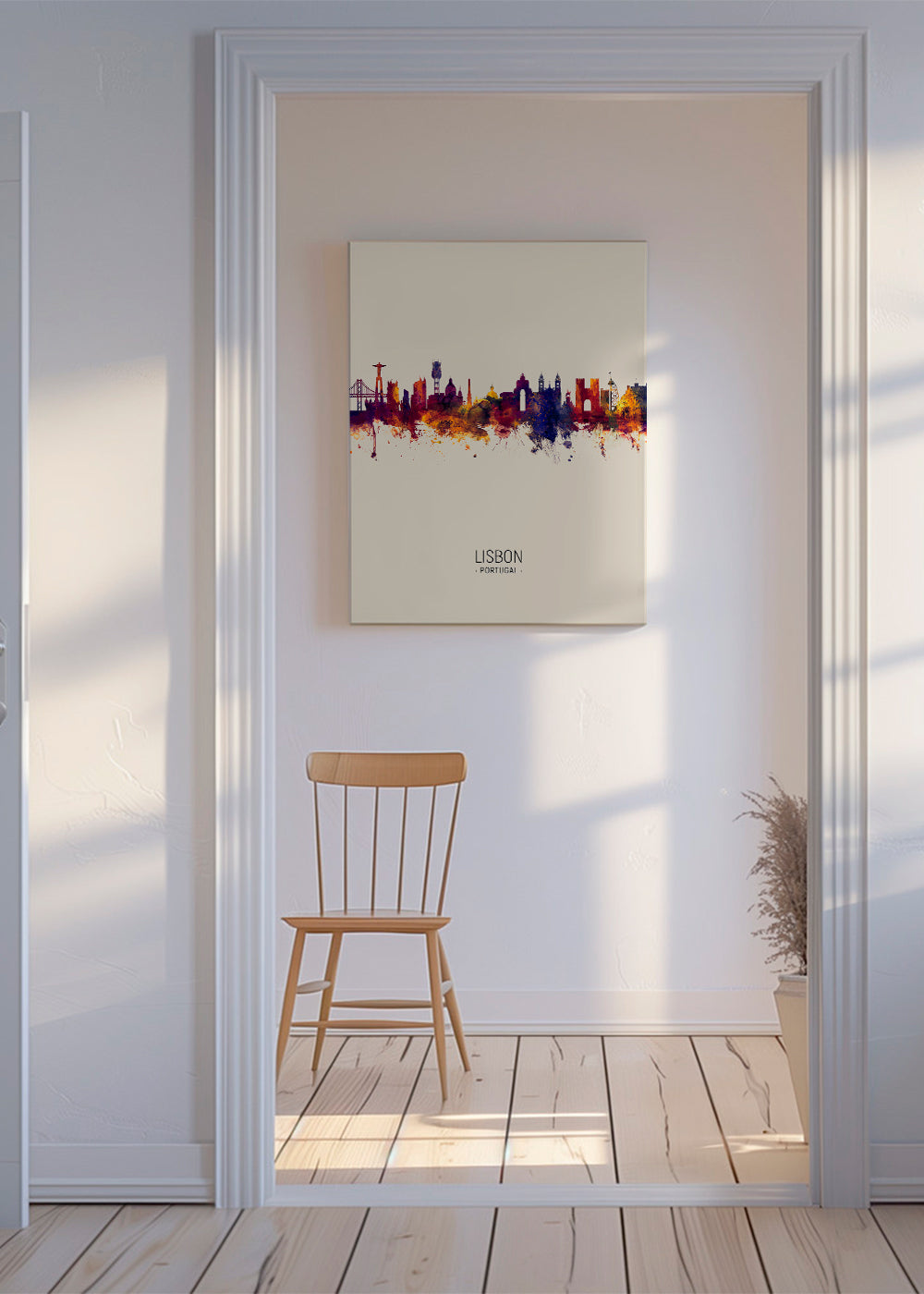 Lisbon skyline beige