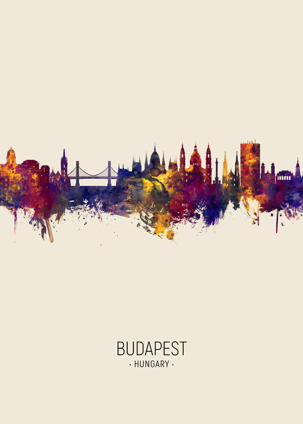 Budapest skyline beige