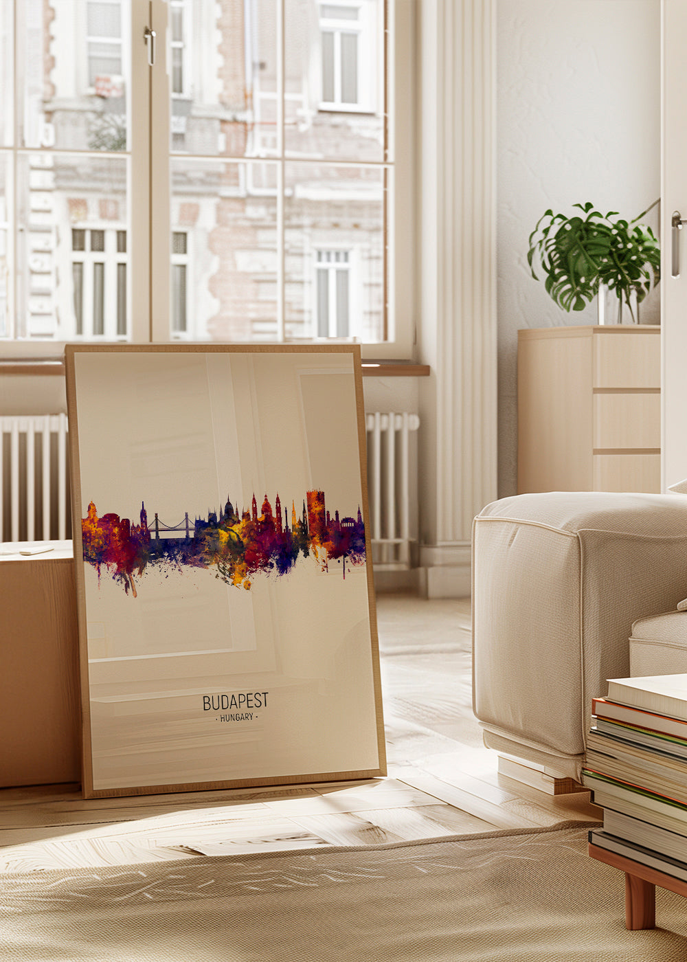 Budapest skyline beige