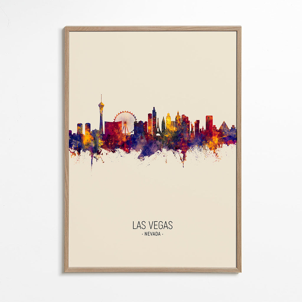 Las Vegas skyline beige