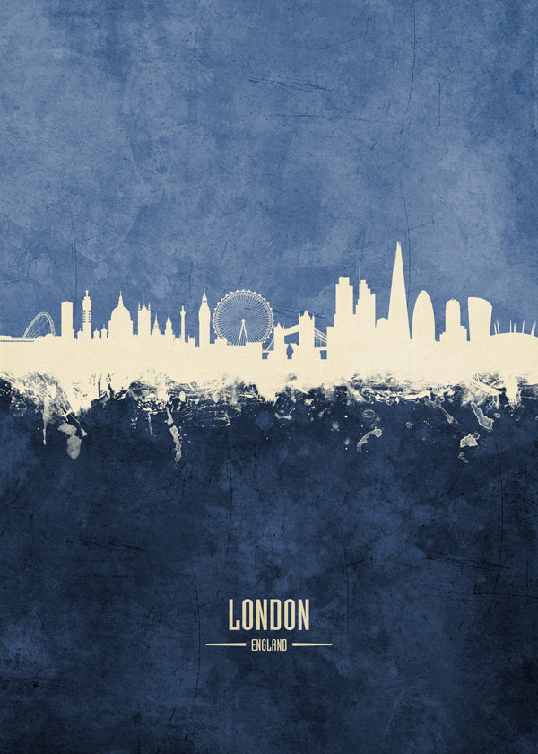 London skyline blue