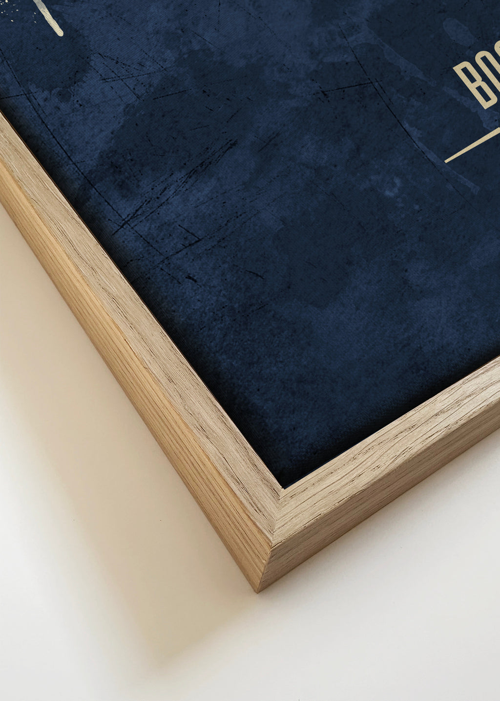 Boston Skyline Azul - Framed canvas detail