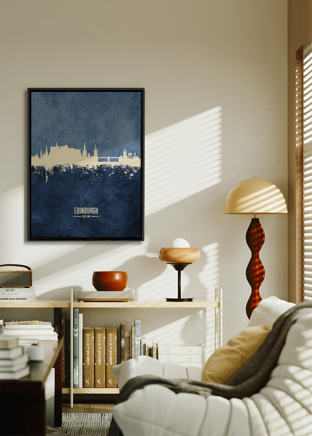 Edinburgh skyline blue