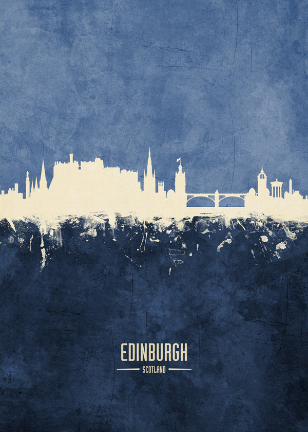 Edinburgh skyline blue