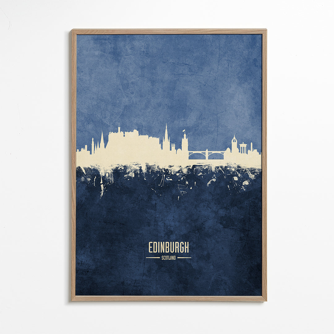 Edinburgh skyline blue