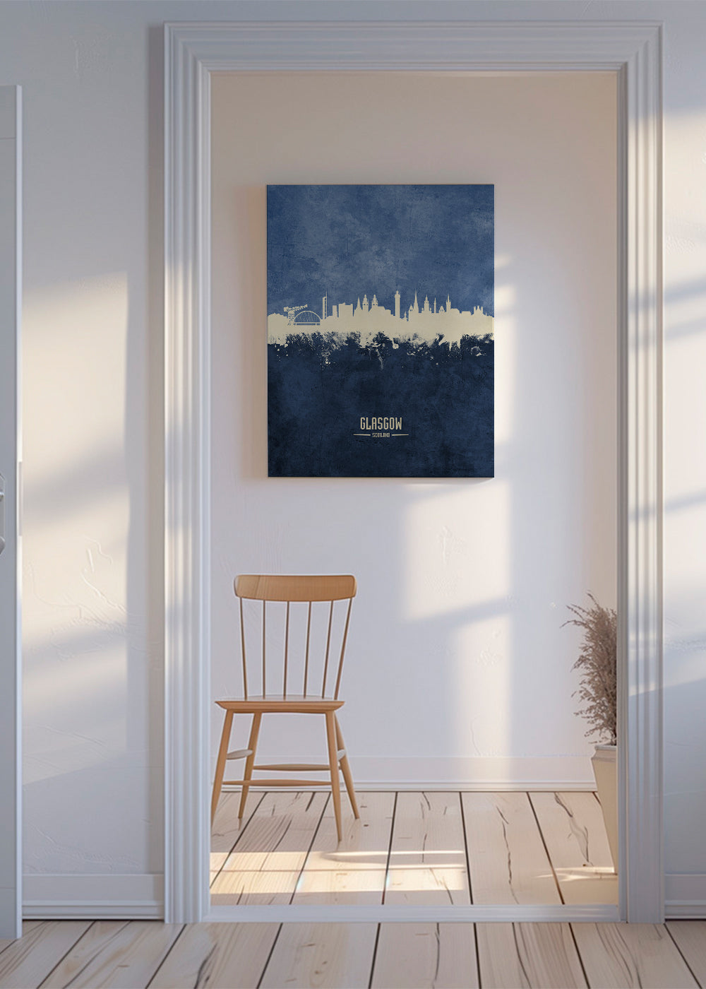 Glasgow skyline blue