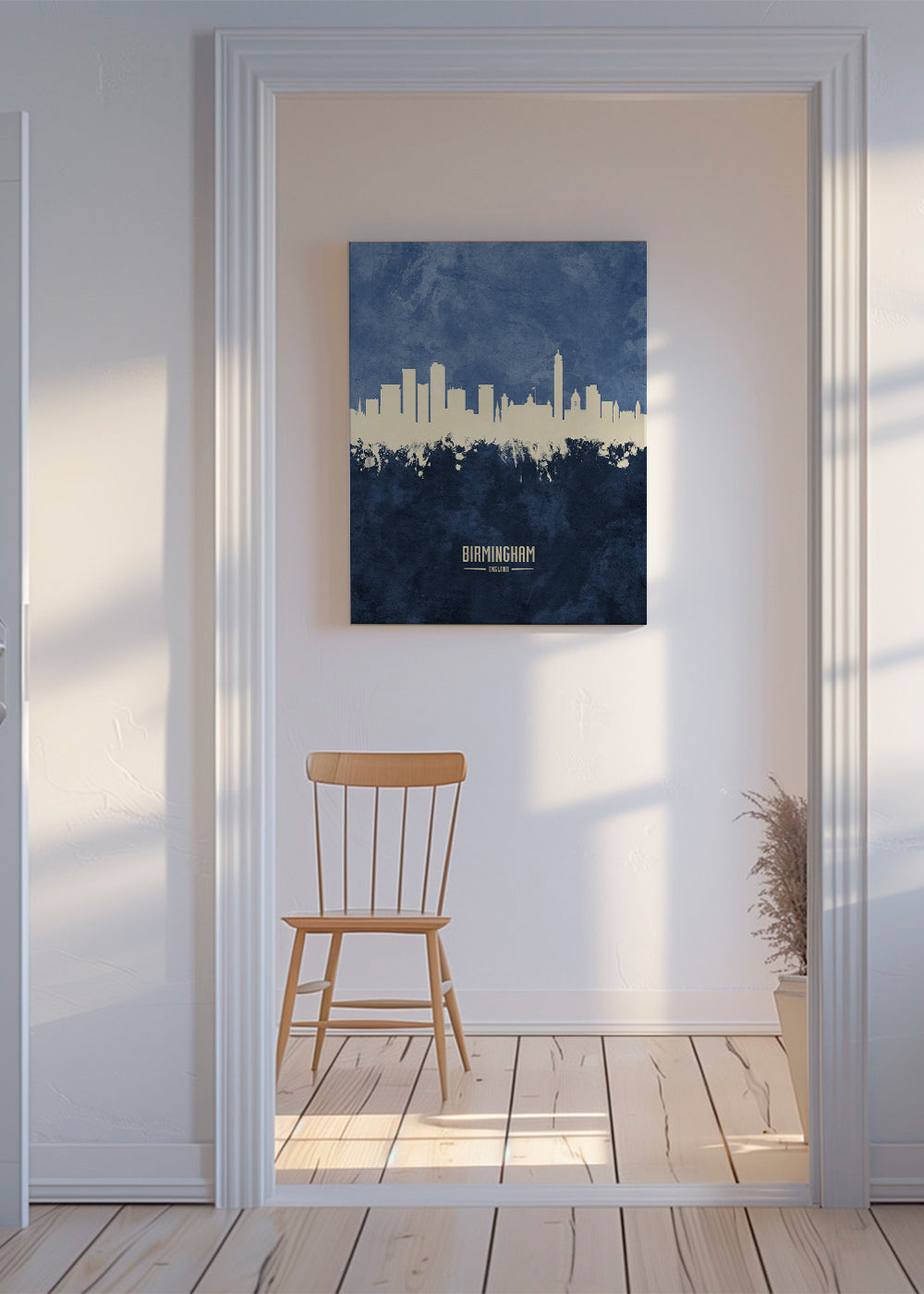 Birmingham skyline blue