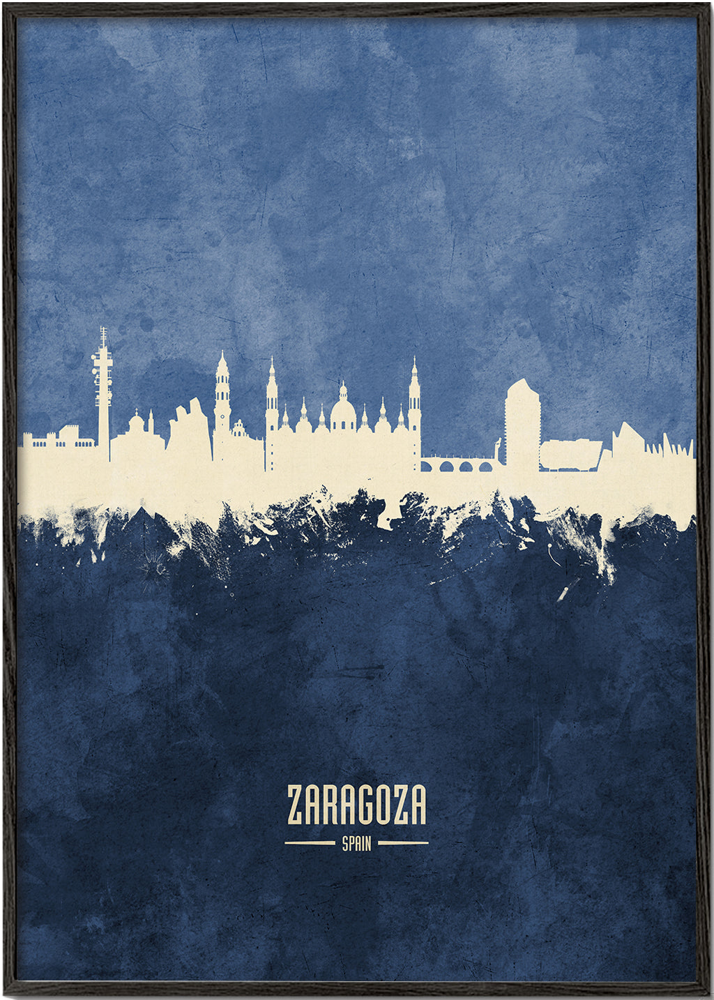 Zaragoza skyline blue