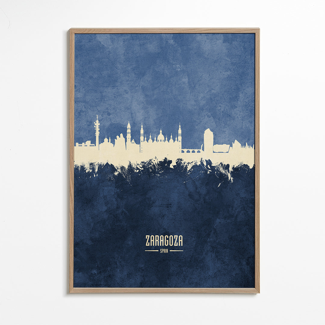 Zaragoza skyline blue