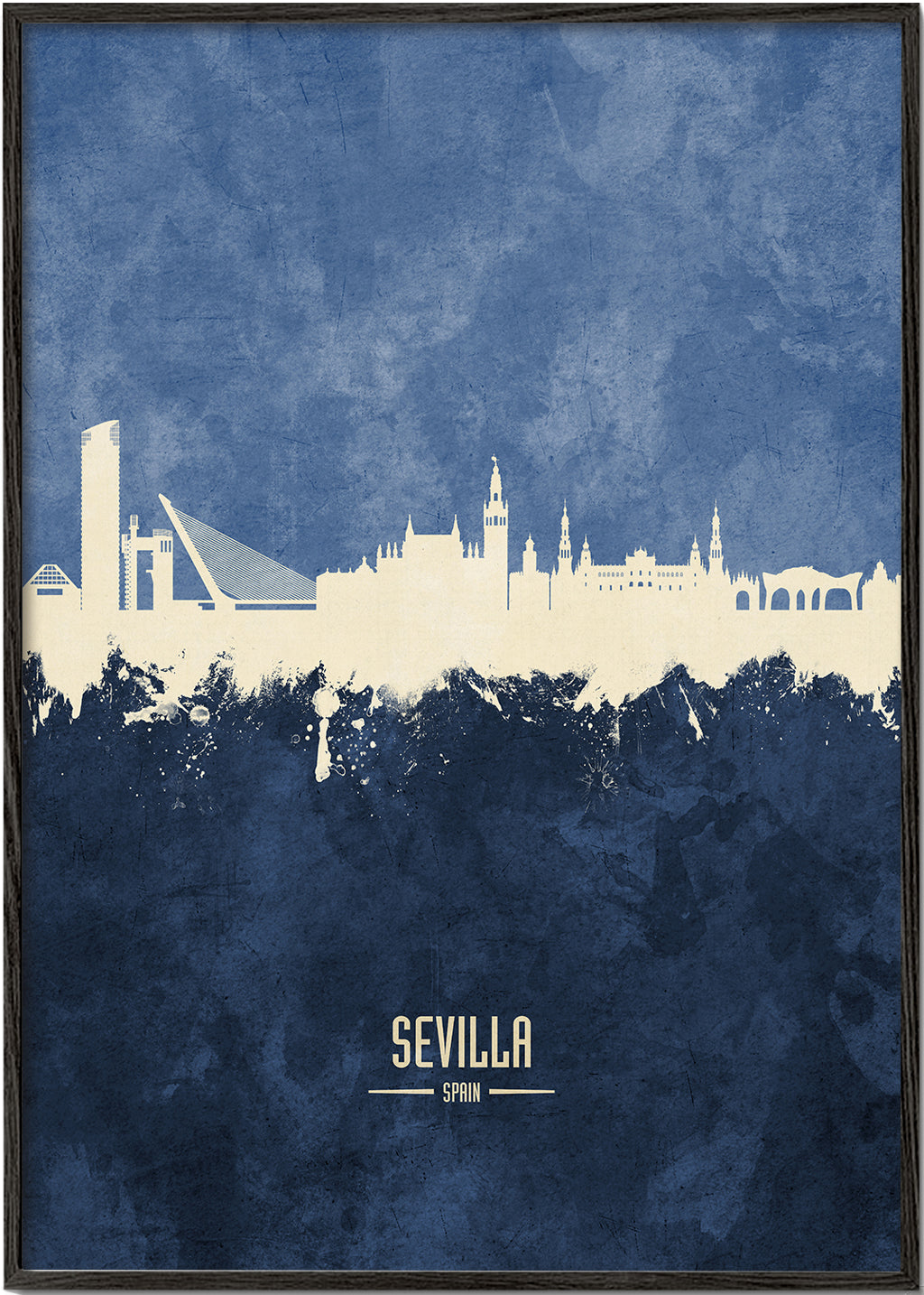 Sevilla skyline blue