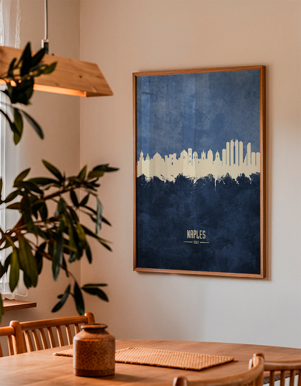 Naples skyline blue