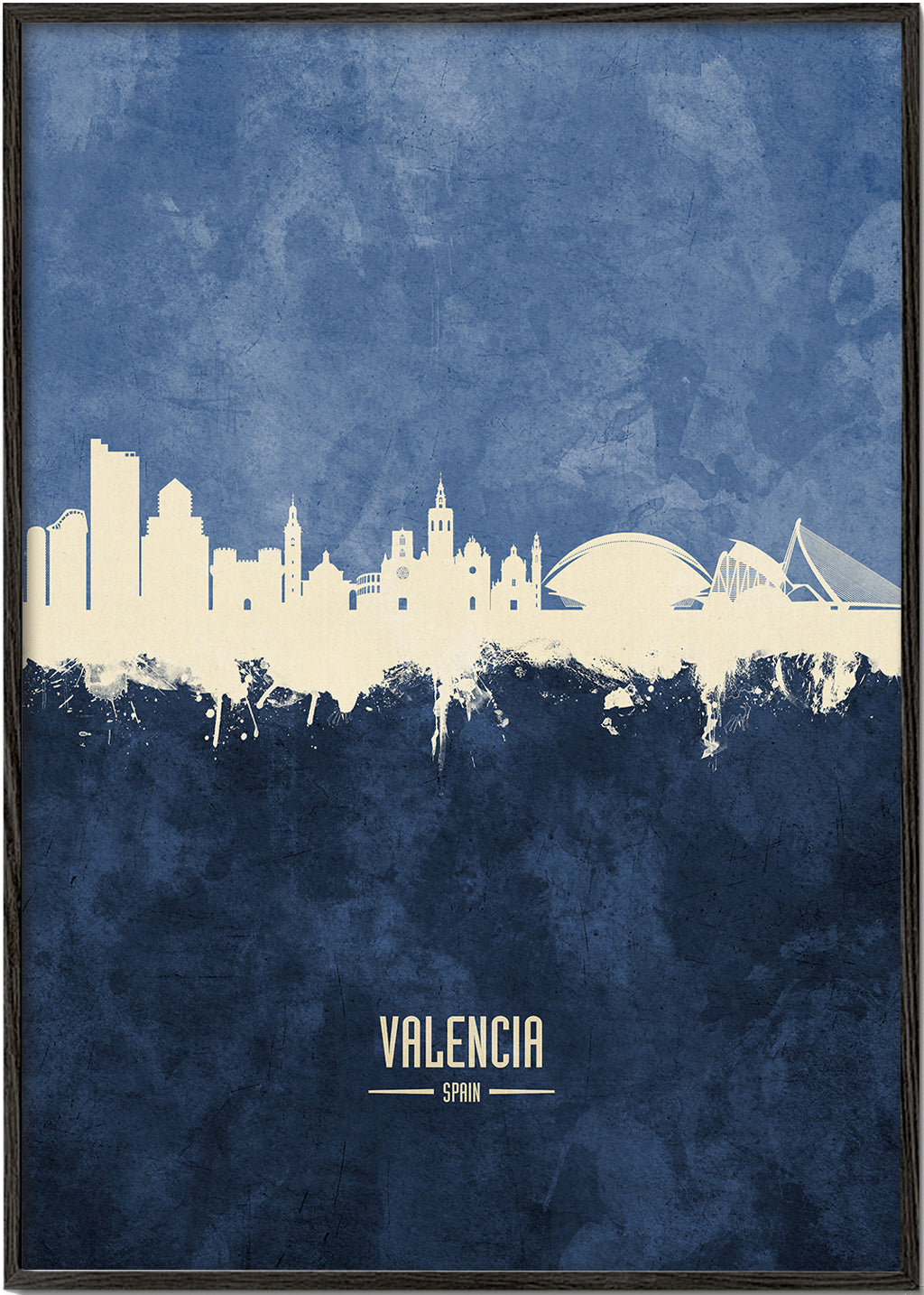 Valencia skyline blue
