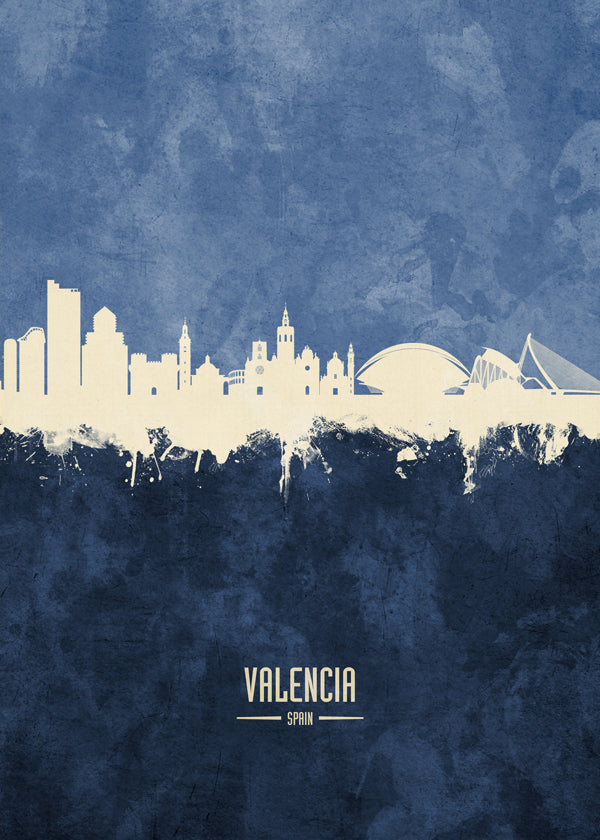 Valencia skyline blue