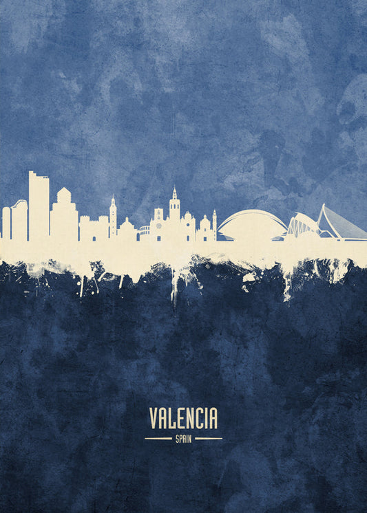 Valencia skyline blue