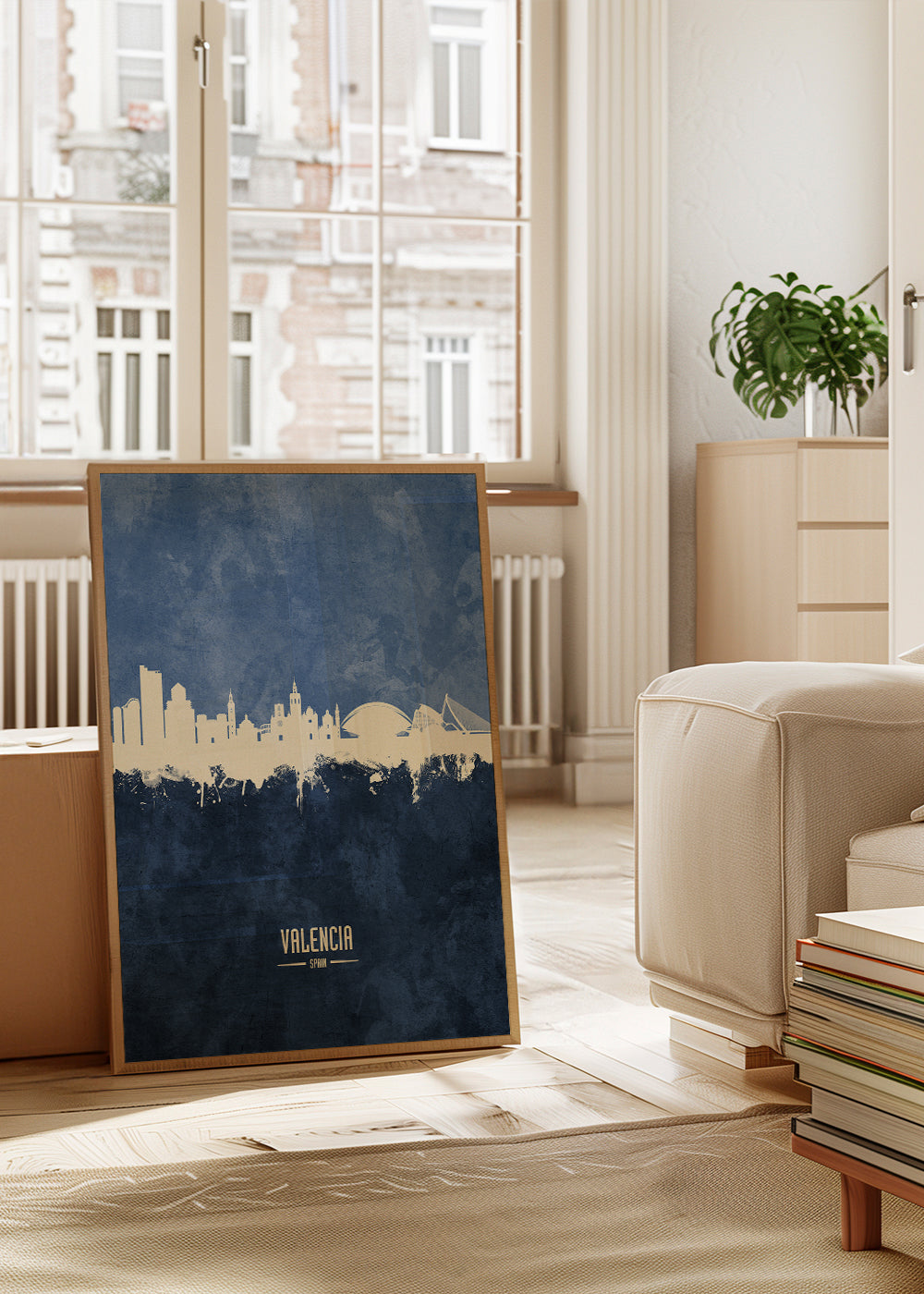 Valencia skyline blue