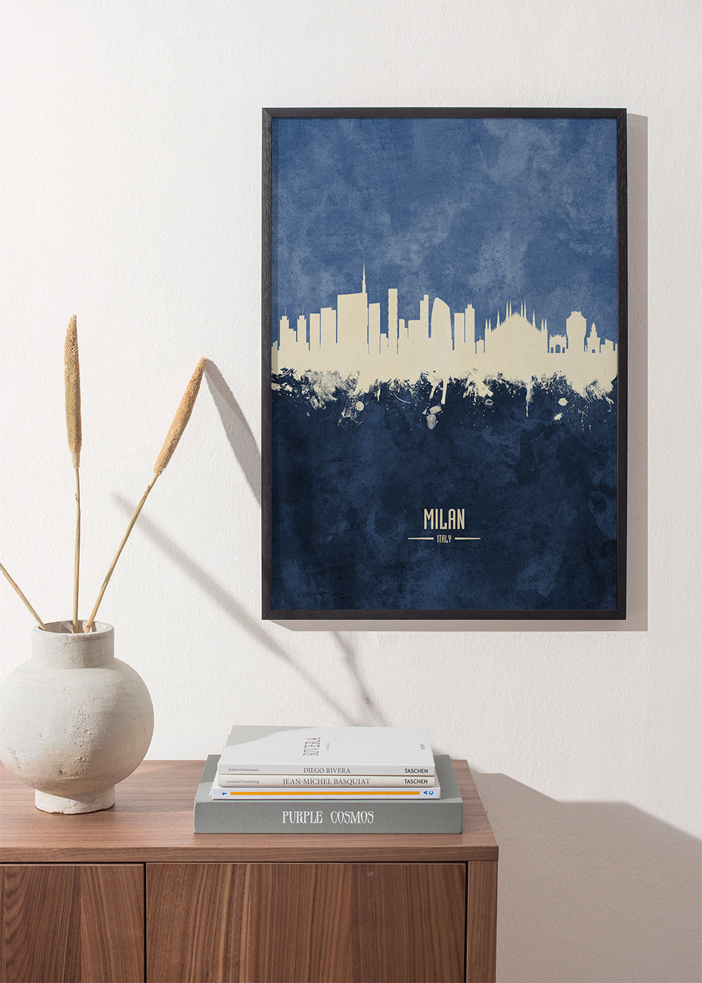 Milan skyline blue