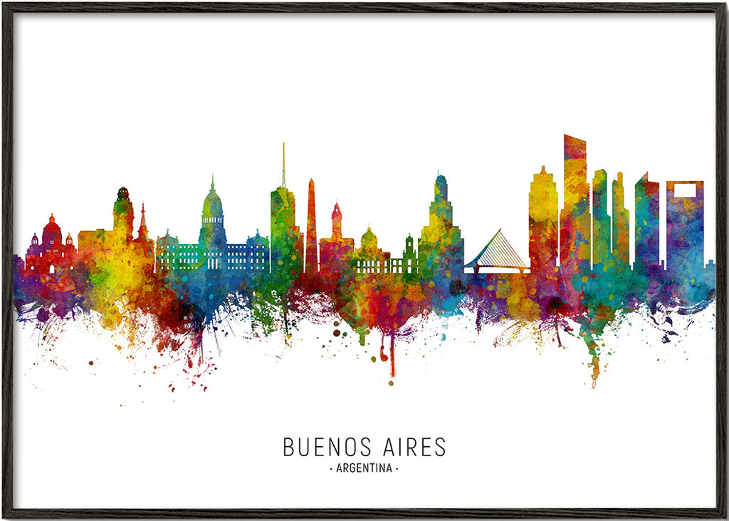 Buenos Aires Skyline multicolour