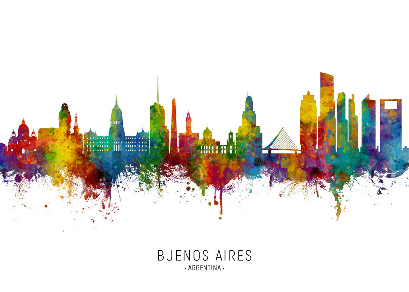 Buenos Aires Skyline multicolour