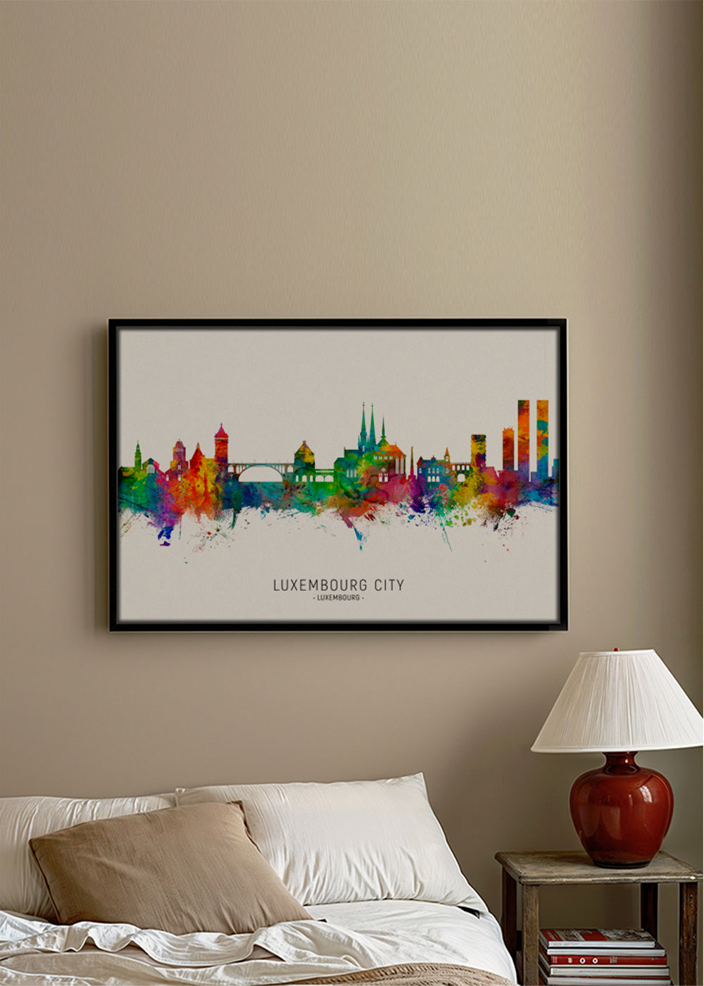 Luxembourg City Skyline multicolour
