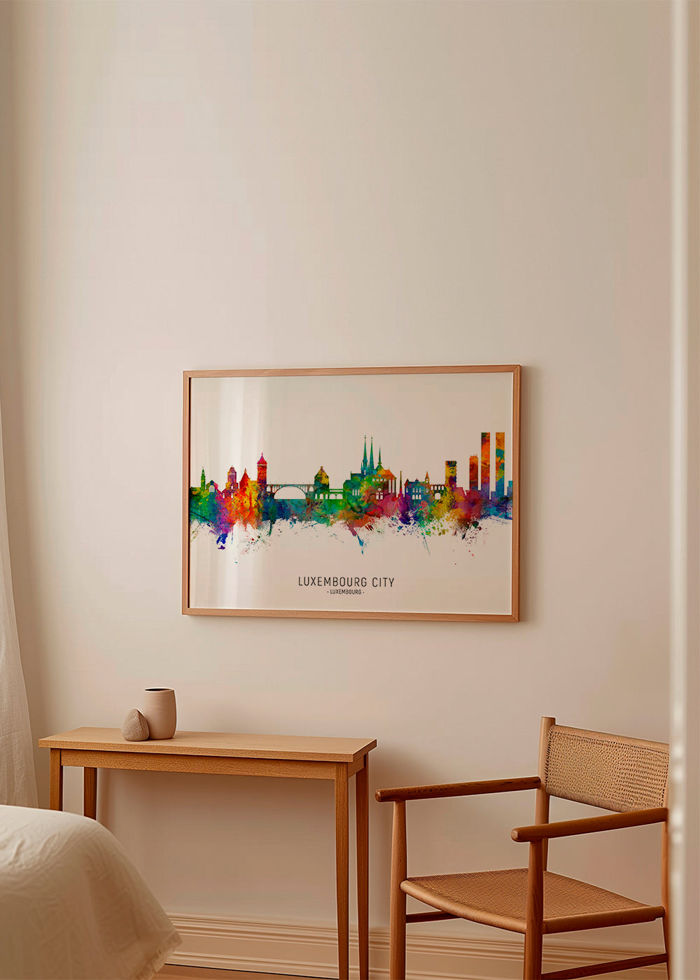 Luxembourg City Skyline multicolour
