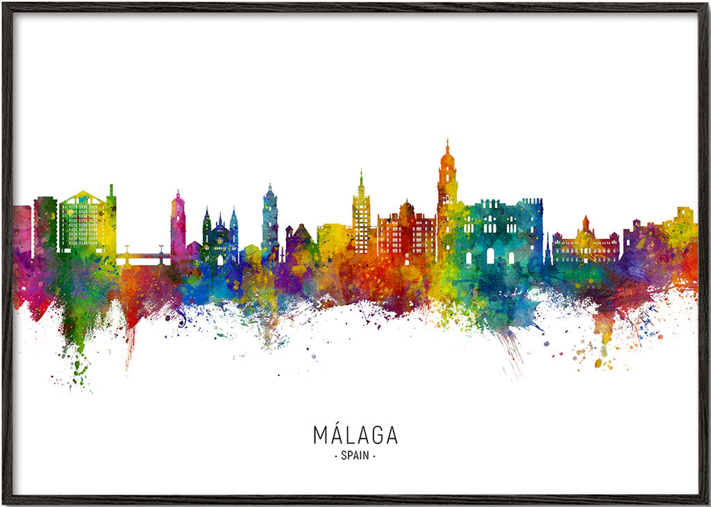 Málaga Skyline multicolour