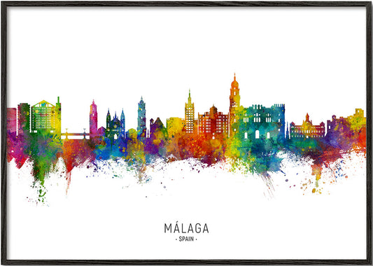 Málaga Skyline multicolour