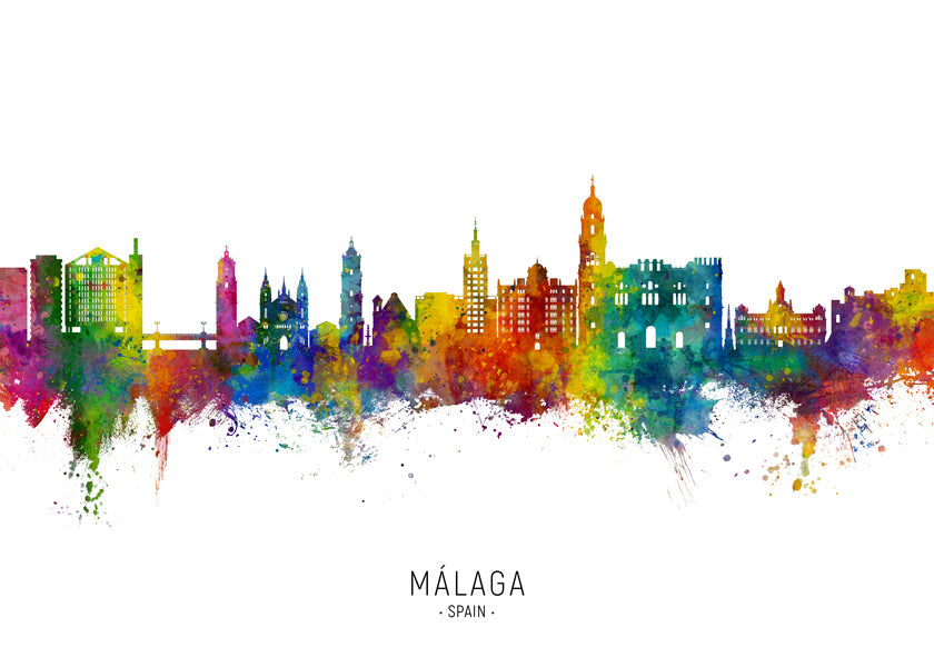 Málaga Skyline multicolour