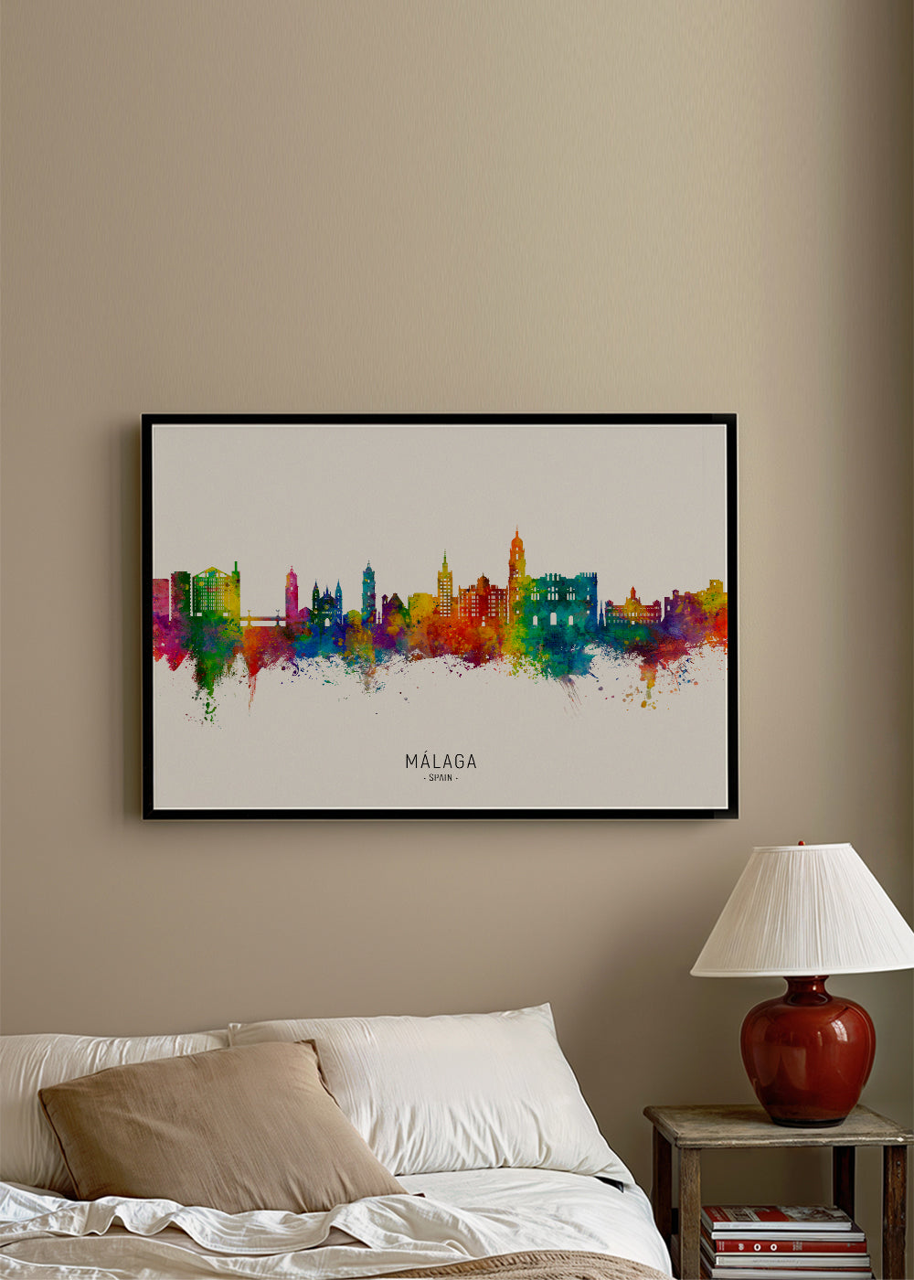 Málaga Skyline multicolour