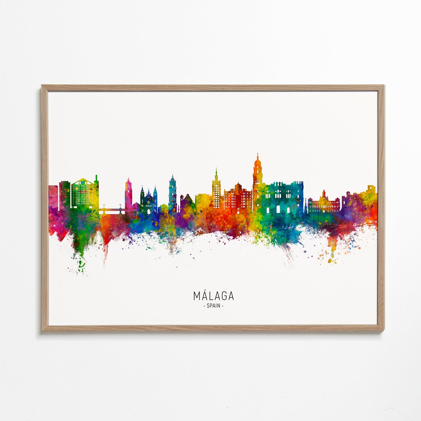 Málaga Skyline multicolour