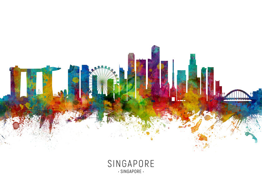 Singapore Skyline multicolour