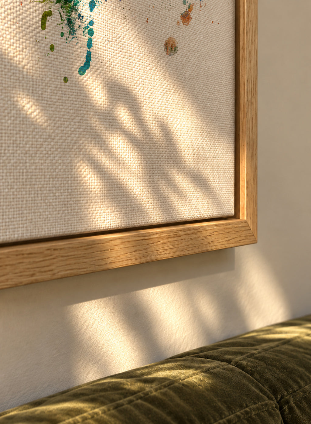 Strasbourg Skyline multicolor - Framed canvas detail