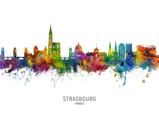 Strasbourg Skyline multicolour