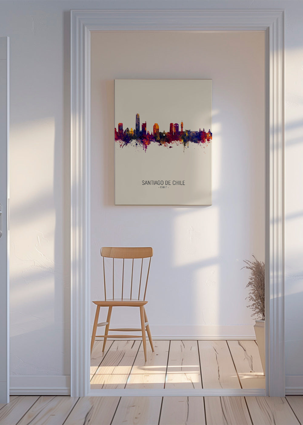 Santiago de Chile Skyline beige