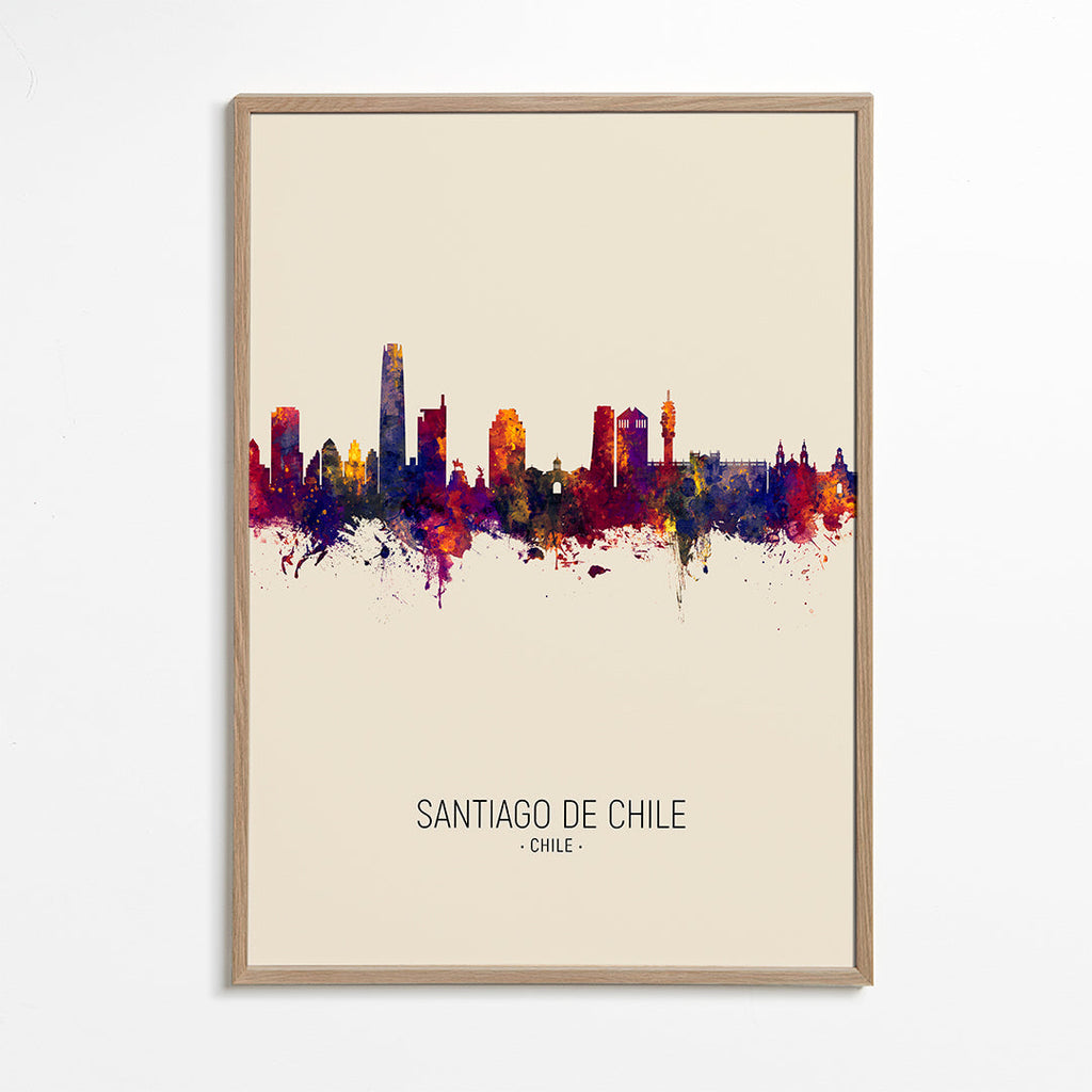 Santiago de Chile Skyline beige