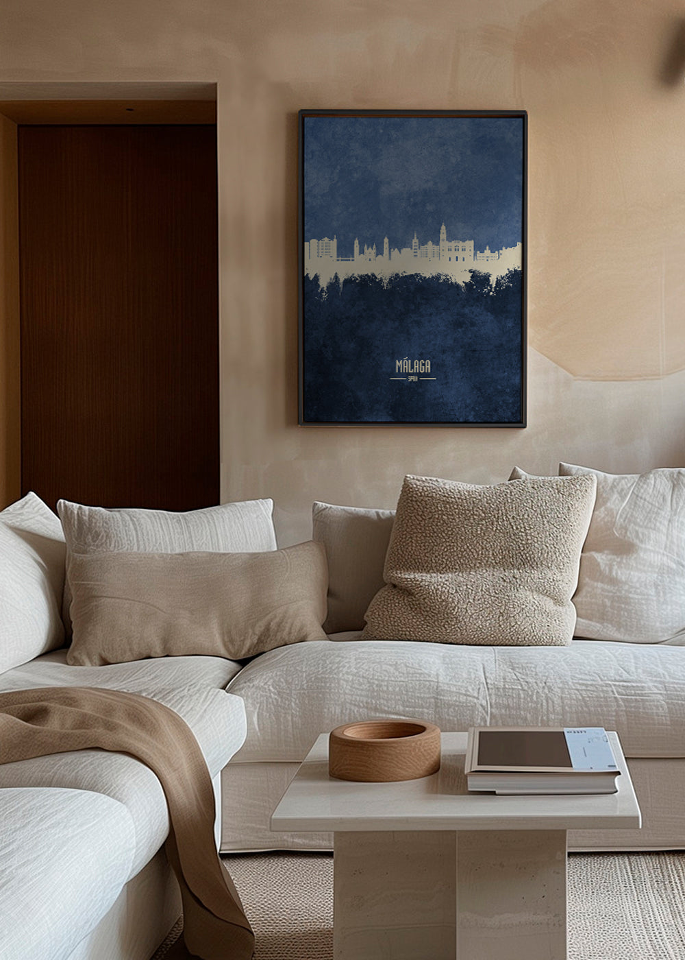 Málaga Skyline blue