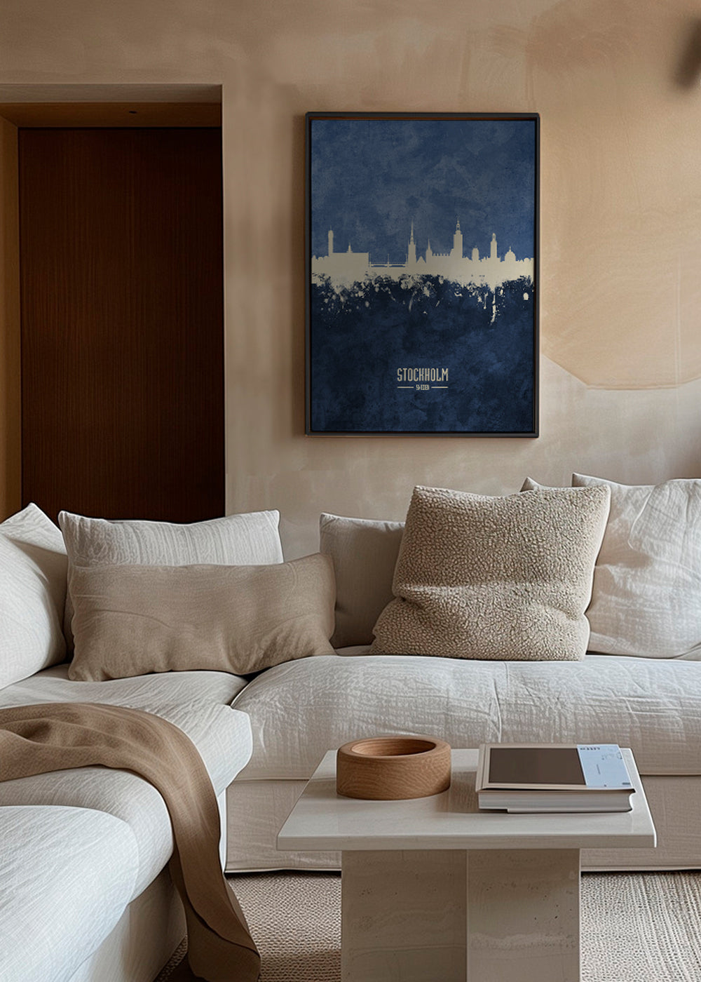 Stockholm Skyline blue