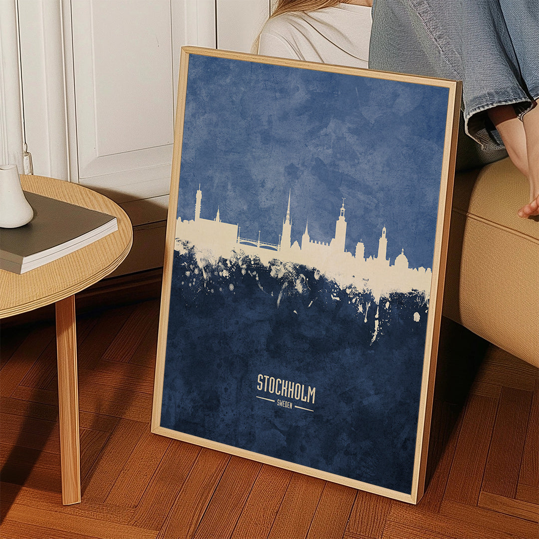 Stockholm Skyline blue