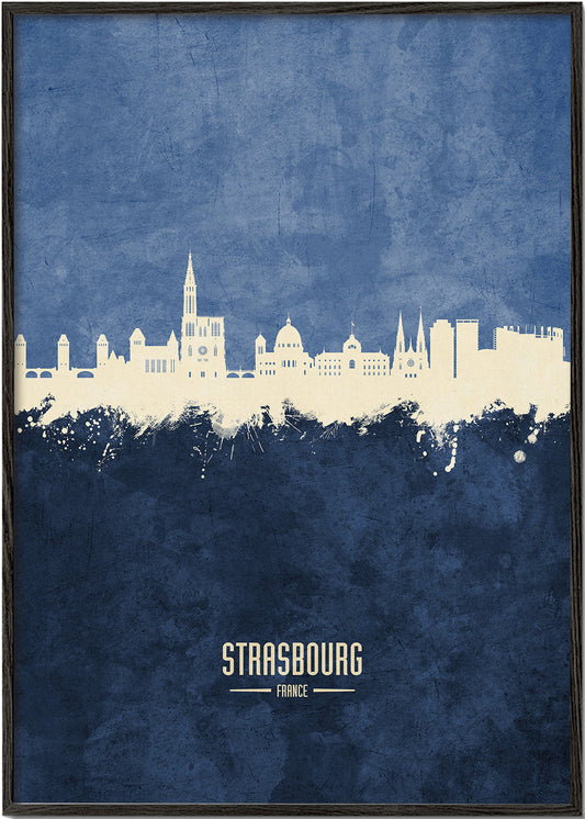 Strasbourg Skyline blue