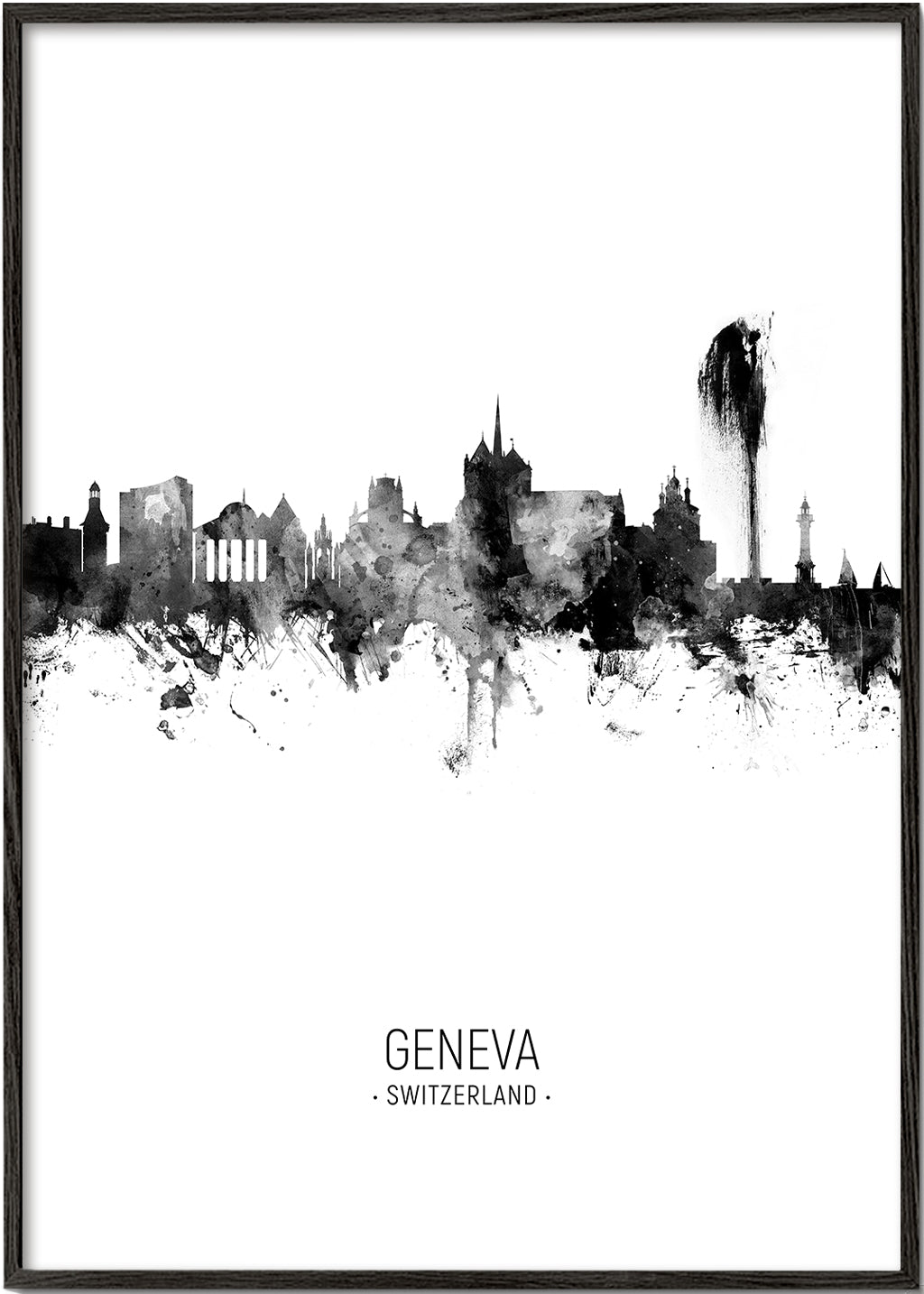 Geneva Skyline black and white