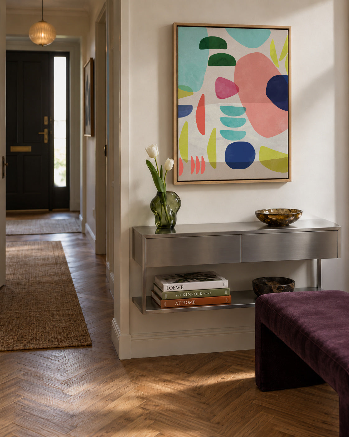 Organic Bold Shapes - Framed canvas in an interior